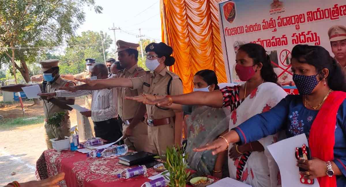Everyone should take responsibility of eradicating ganja: Mancherial ACP