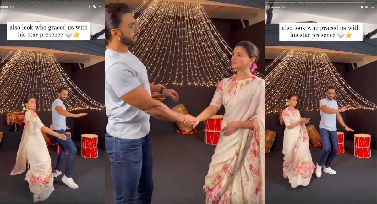 Ranveer Singh dances to ‘Dholida’ with Alia Bhatt