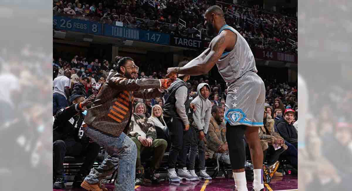 Ranveer Singh ‘fist pump’ moment with basketball player LeBron James