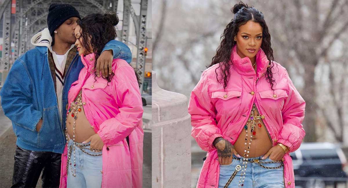 Rihanna flaunts baby bump in first Instagram post after pregnancy announcement