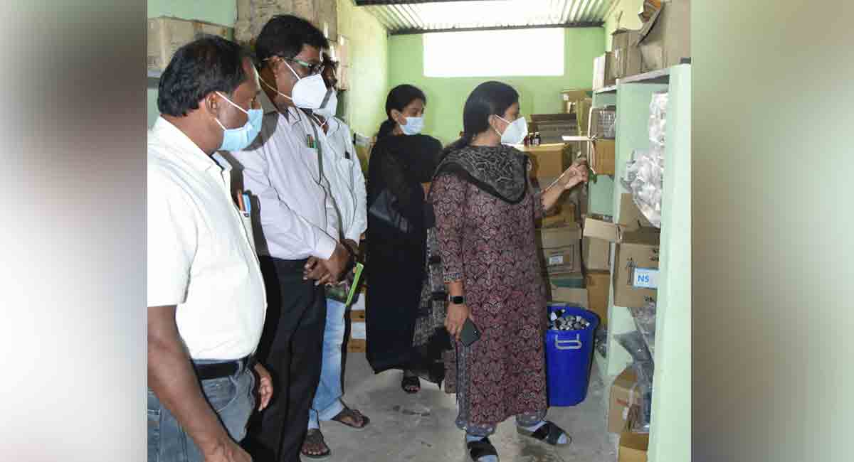 Adilabad Collector Sikta Patnaik inspects PHCs in Indervelli