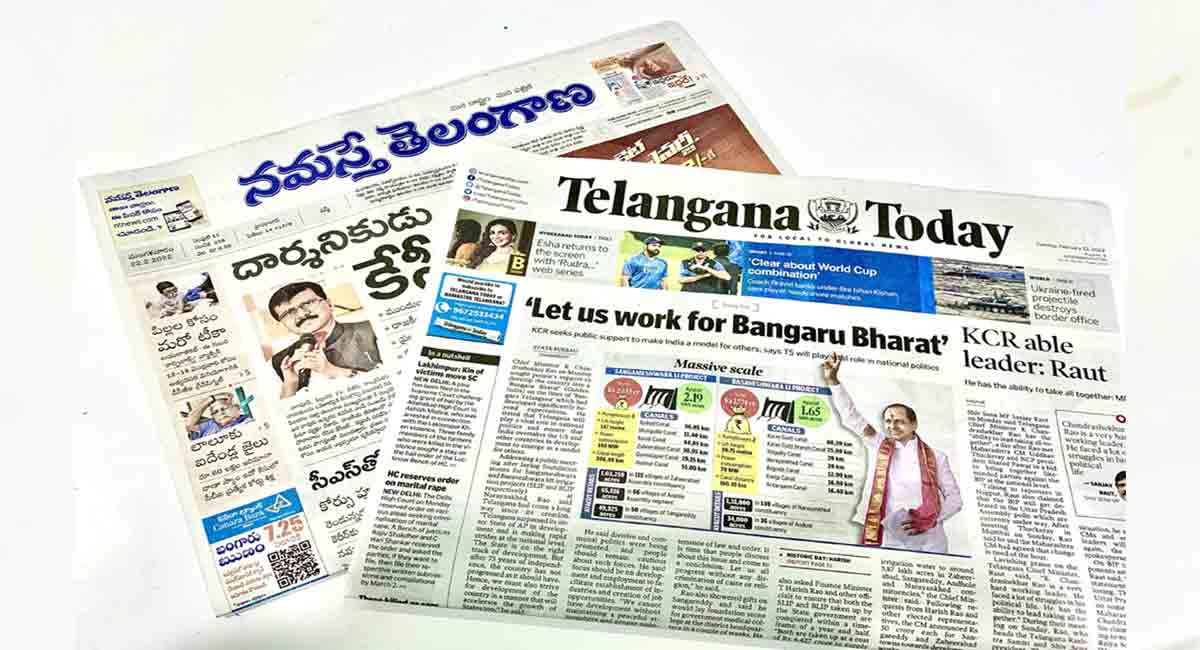 Lok Sabha notices to Telangana Today and Namasthe Telangana