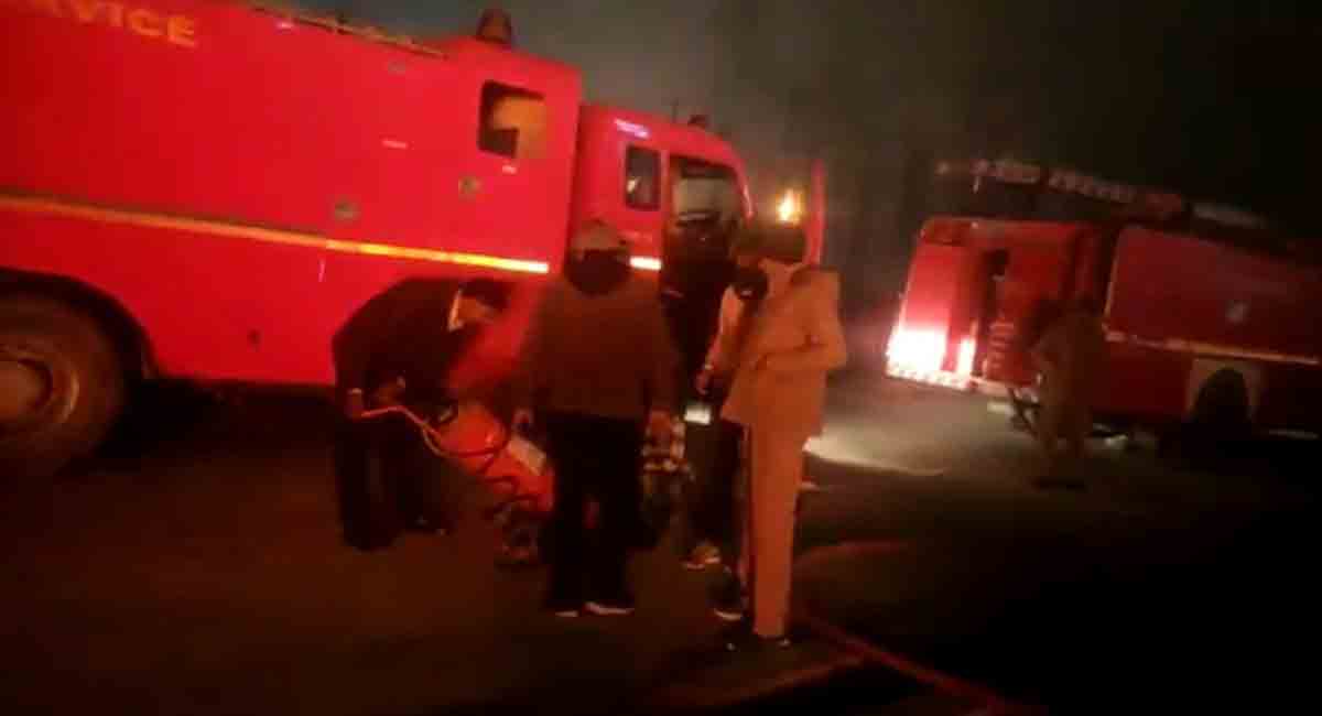 Fire breaks out in oil tank at southwest Delhi’s factory