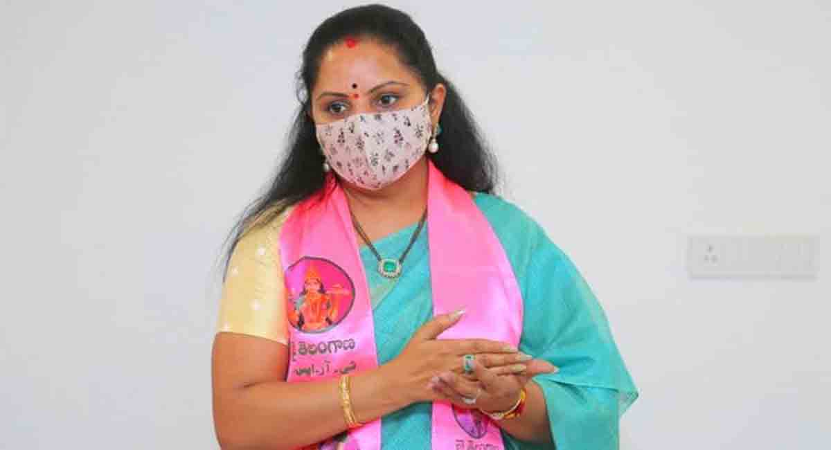Telangana: MLC K Kavitha participates in brammostavams