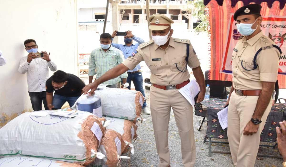 Choutuppal police arrests two; seize 100 kg ganja, 10 kg hashish oil