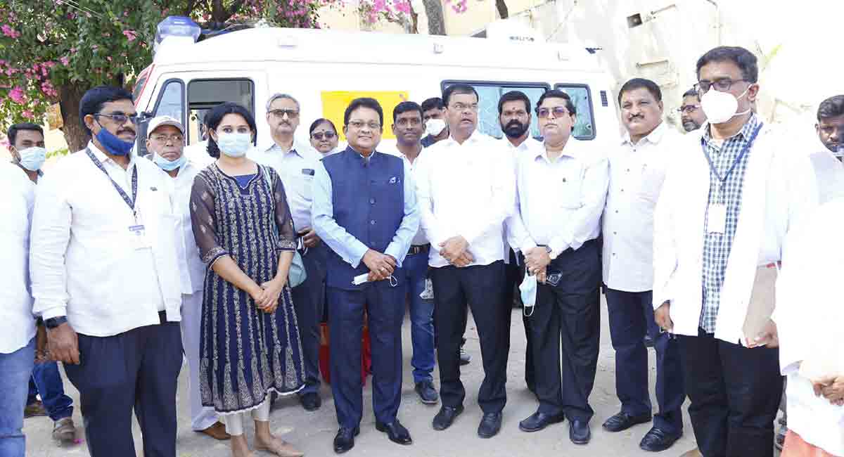 Aragen Life Sciences donates ambulance to Government of Telangana