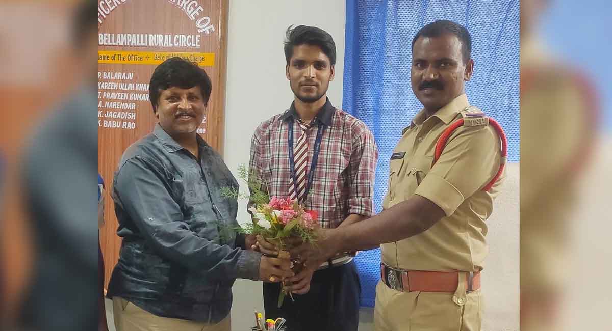 Mancherial: TSWR-CoE Bellampalli student gets BSF Jawan post