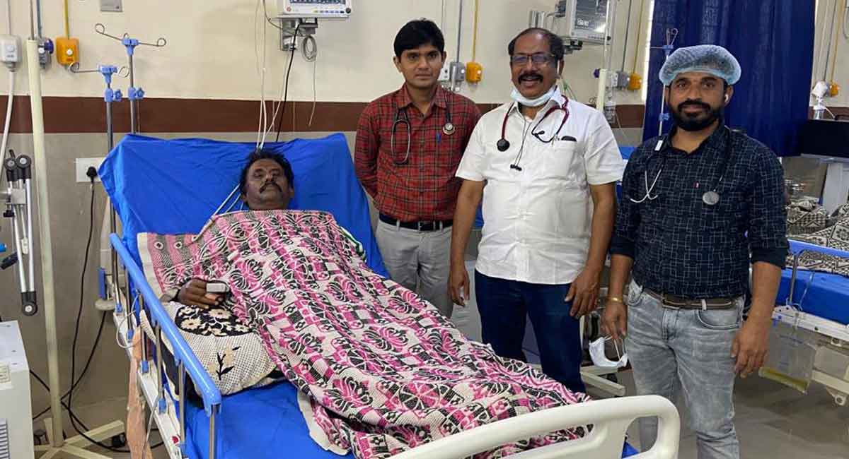 First stenting performed at Cath Lab at District Hospital in Khammam