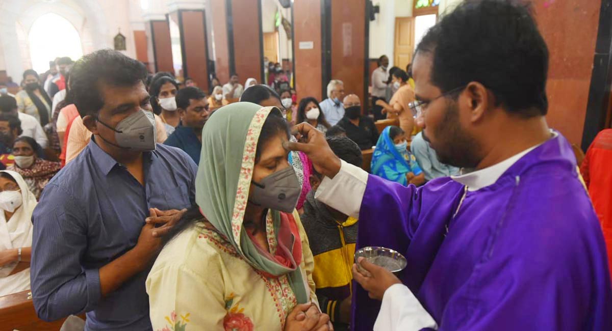 Christians in Hyderabad observe Ash Wednesday