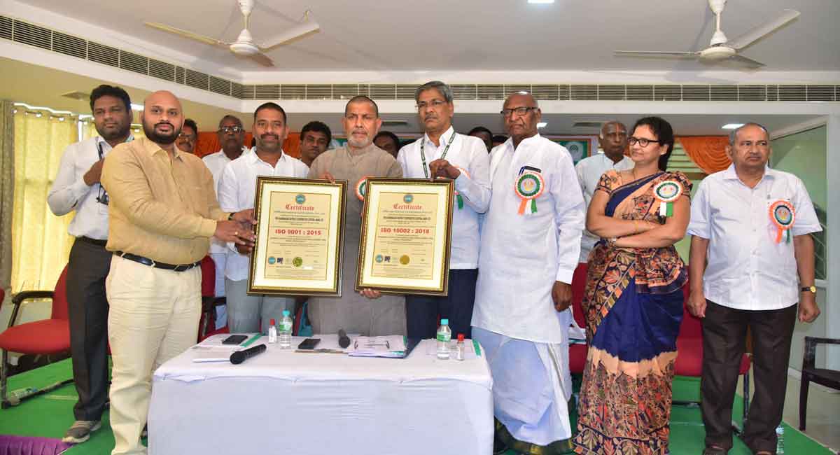 Karimnagar DCCB receives two ISO certificates