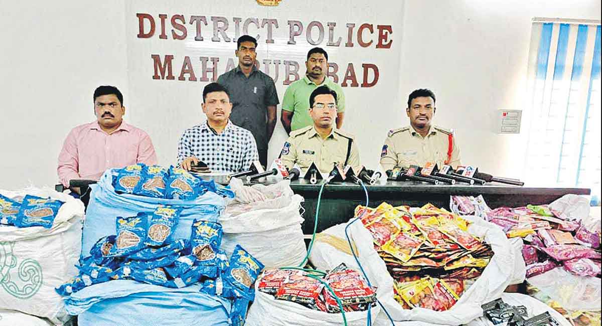Three arrested, gutkha worth Rs 9.59 lakh seized in Mahabubabad