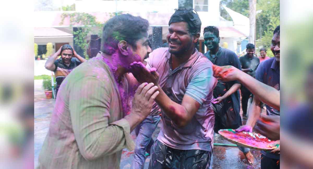 Holi celebrated with pomp and gaiety across Khammam