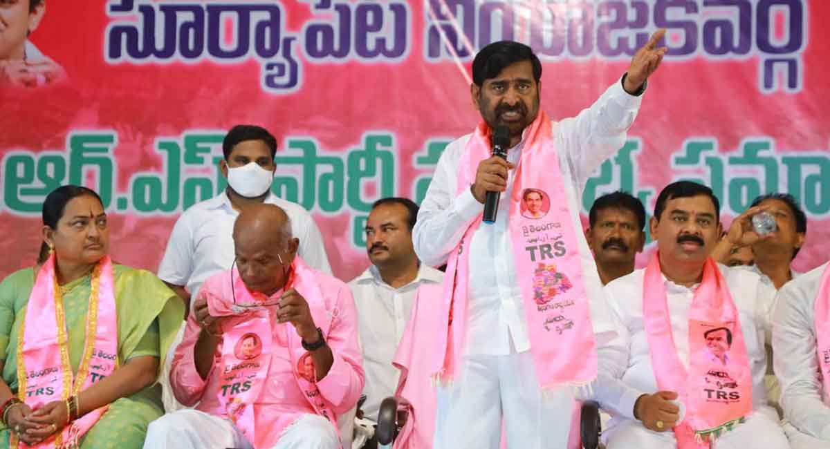 Take door to door campaign on Centre’s anti-farmer policies: Jagadish Reddy tells TRS members