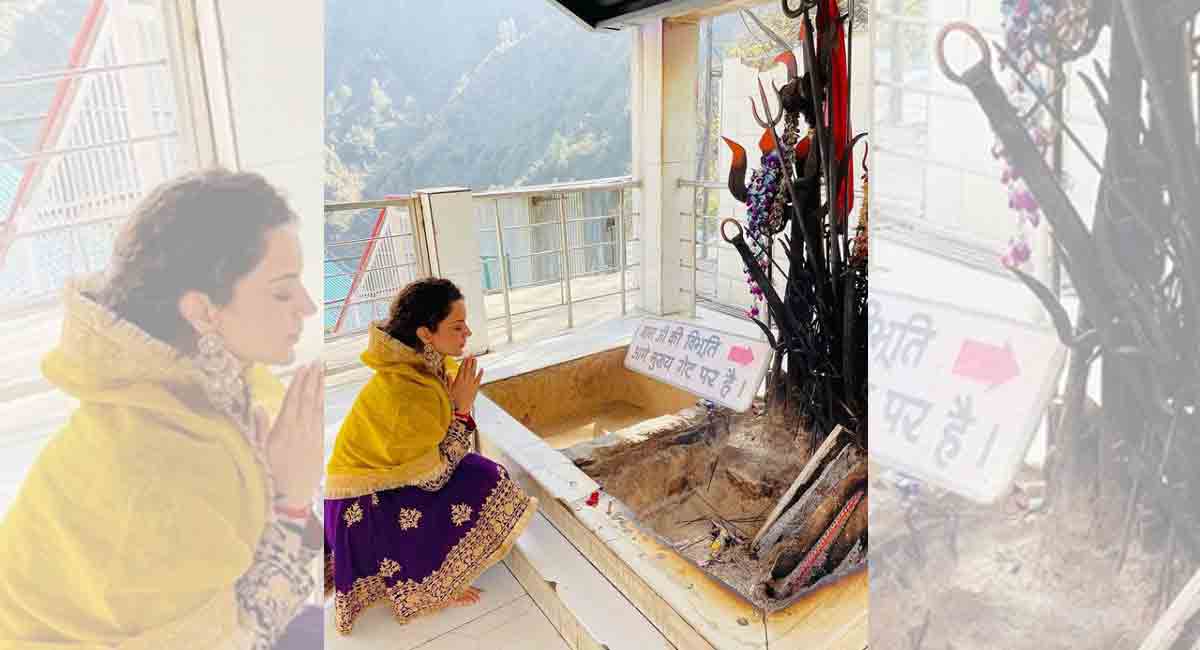 Kangana seeks blessings at Vaishno Devi Temple on her 35th birthday