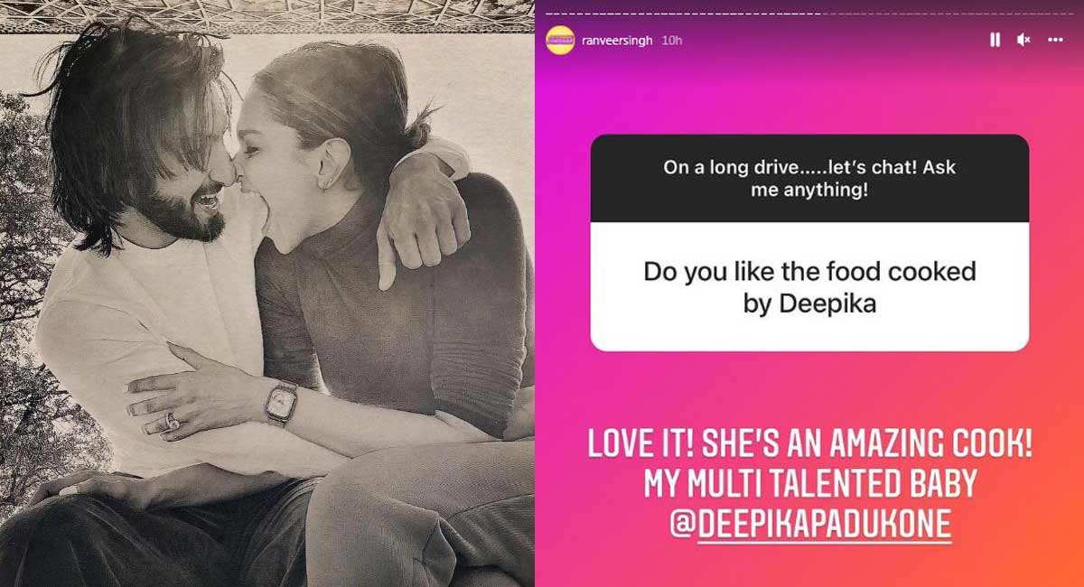 Ranveer Singh calls Deepika Padukone his ‘multi talented baby’