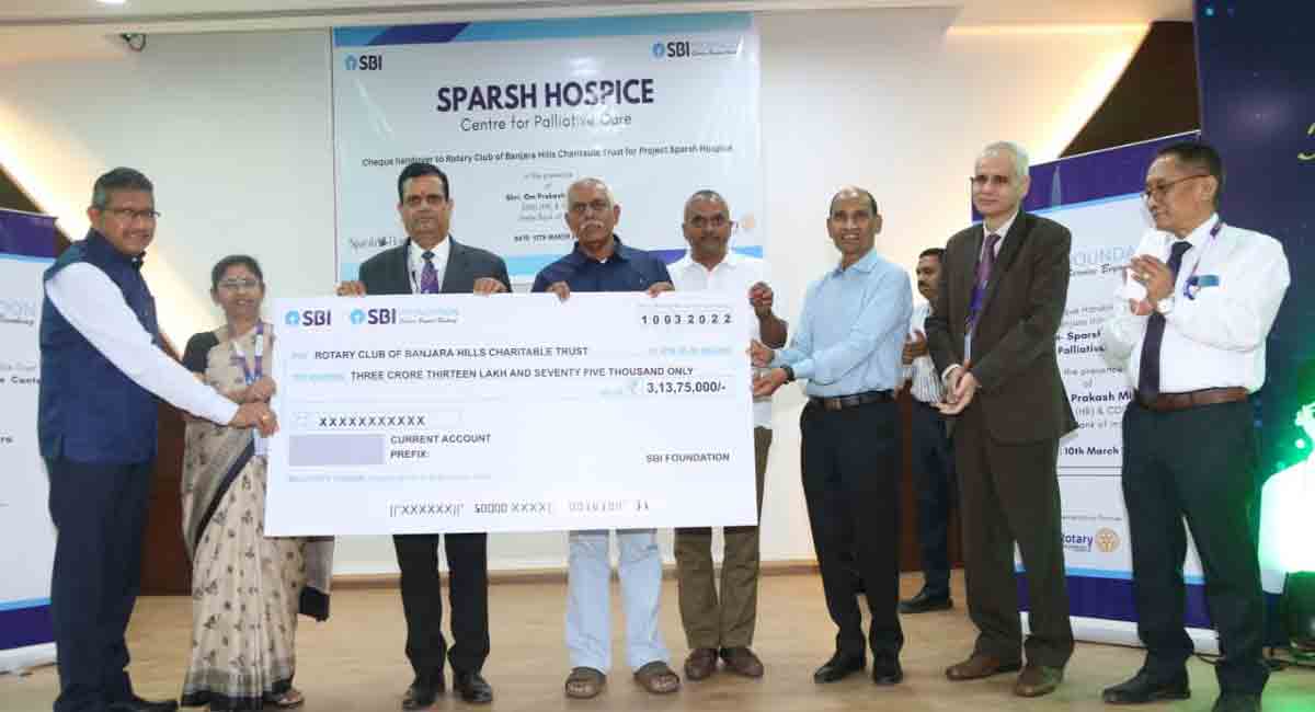 Hyderabad: SBI Foundation donates 3.13 crore to Sparsh Hospice