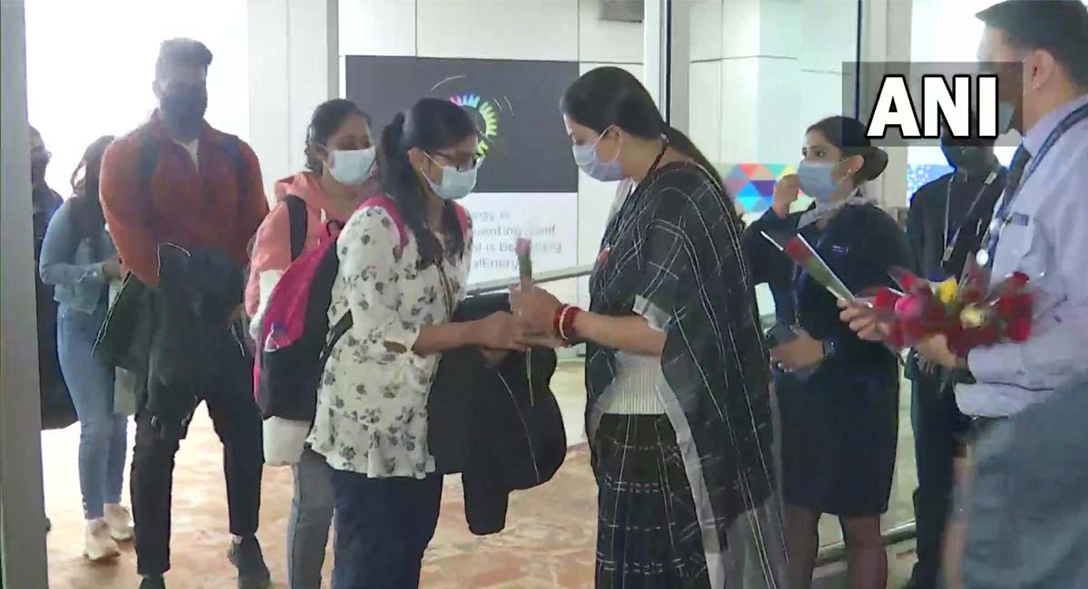 Special Flight carrying 218 Indian nationals from Bucharest lands in Delhi