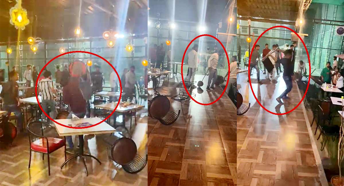 Watch: Case booked after hotel management threatened in Madhapur