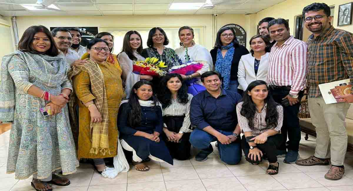 Yami Gautam Dhar and Neha Dhupia visit Delhi Commission for Women