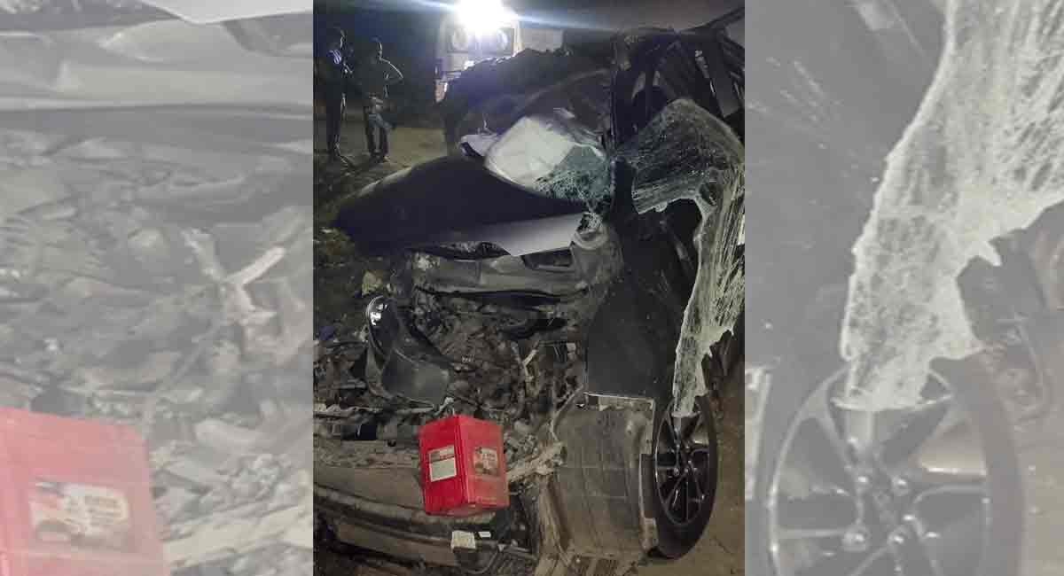 3 killed and 4 injured in separate road accidents in Telangana