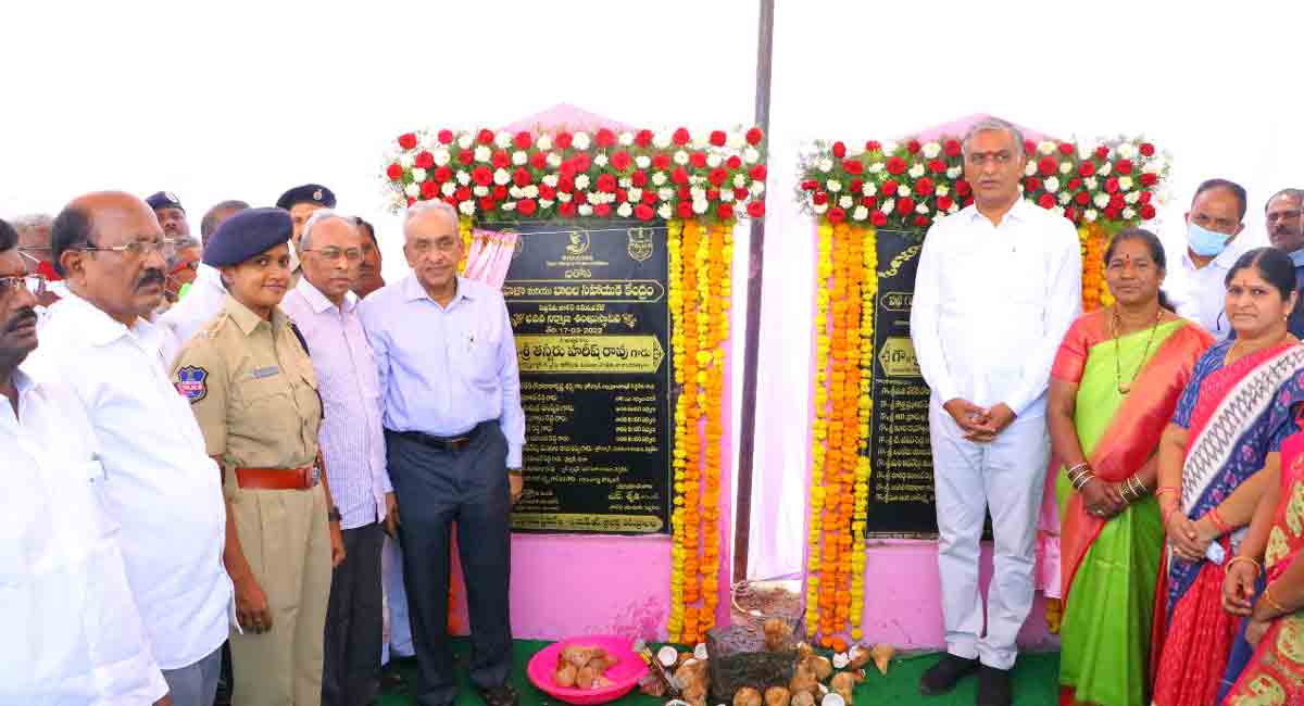 Harish Rao lays foundation for Bharosa Centre in Siddipet