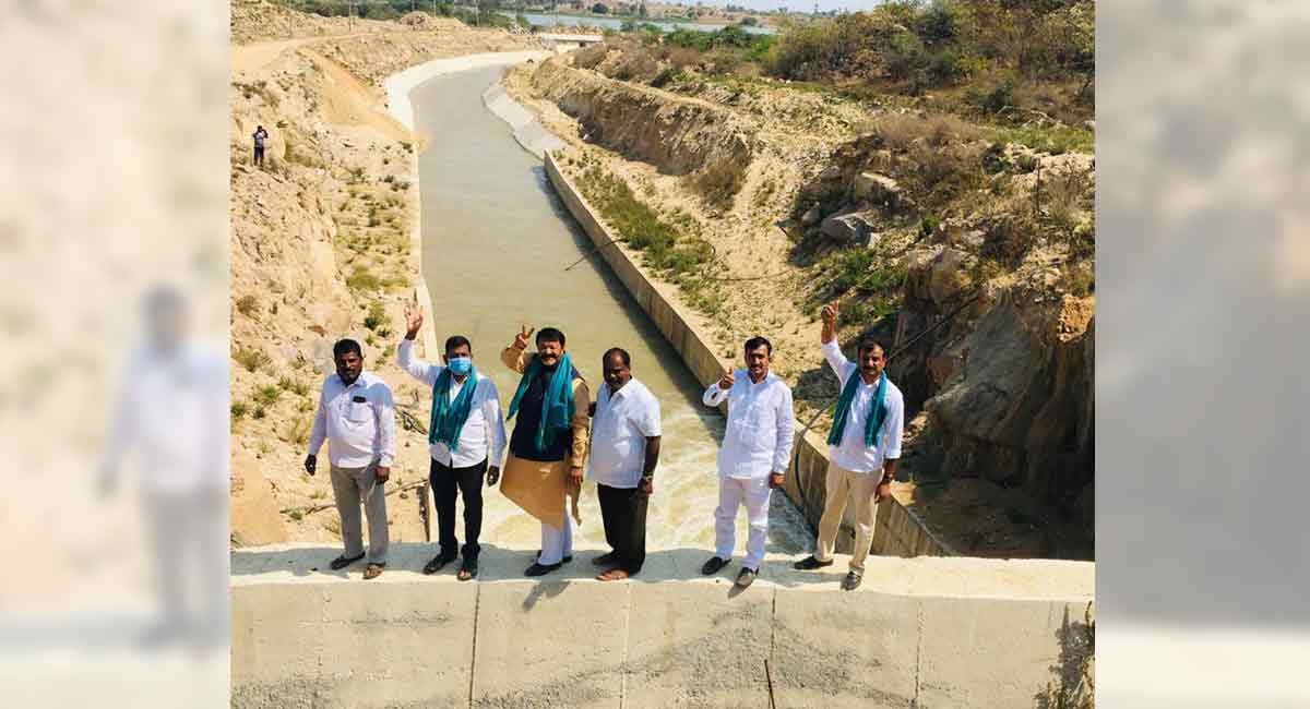 Siddipet: Water released from Dubbak Canal of Mallanna Sagar project
