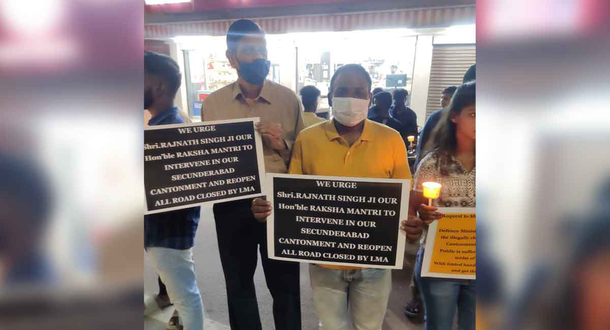 Secunderabad cantonment residents take to streets over closed roads