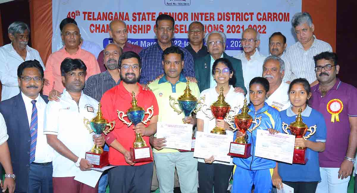 Telangana carrom championship: Ahmed, Varsha emerge champions