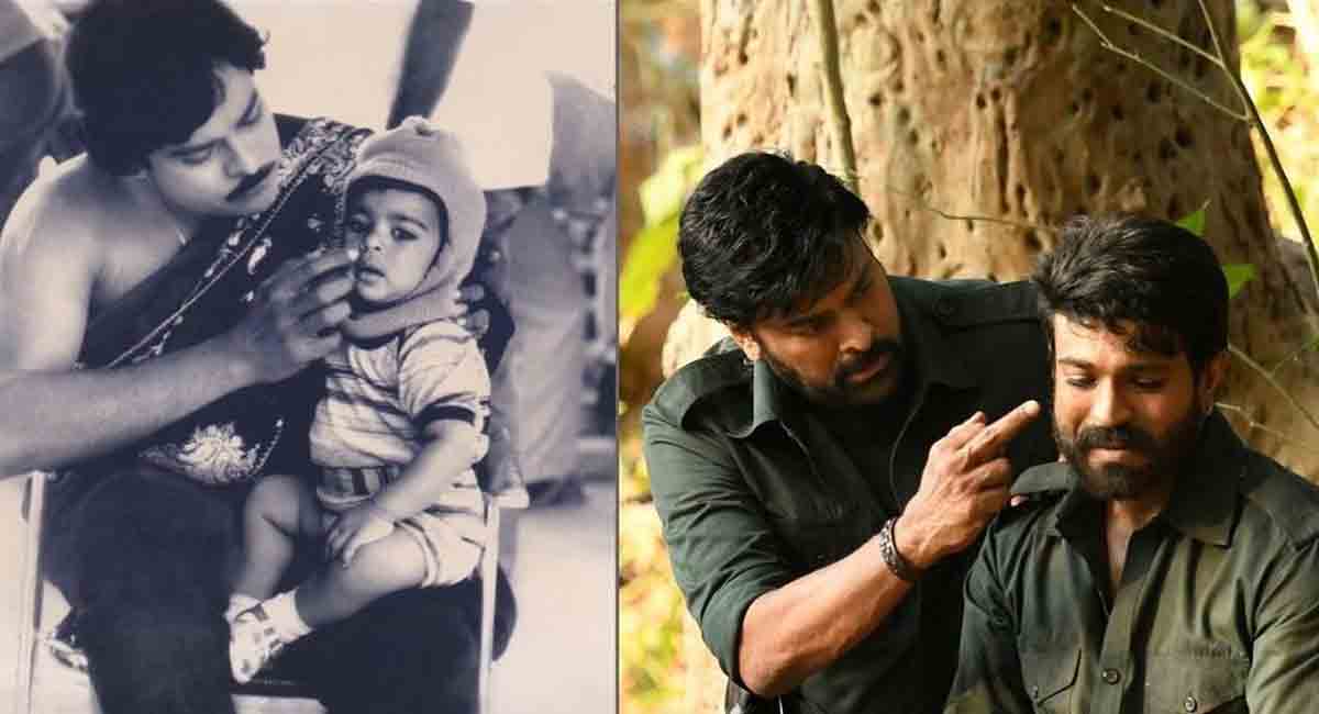 Chiranjeevi feels weird about wishing Charan on social media