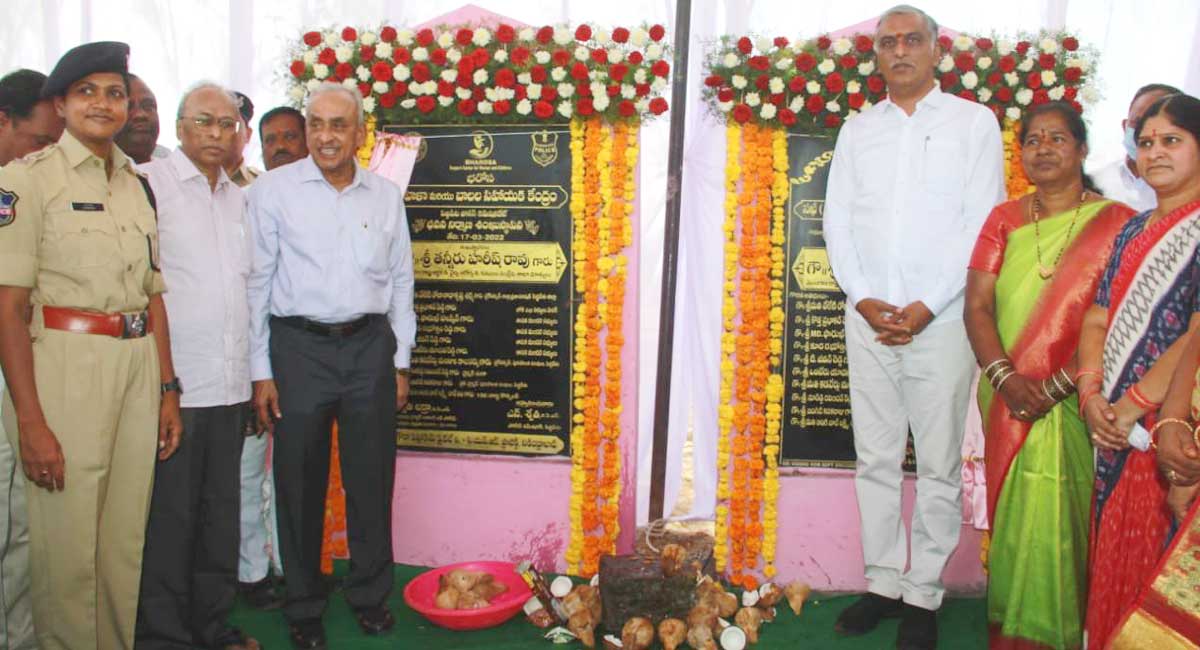 Harish Rao lays foundation for Bharosa Centre in Siddipet