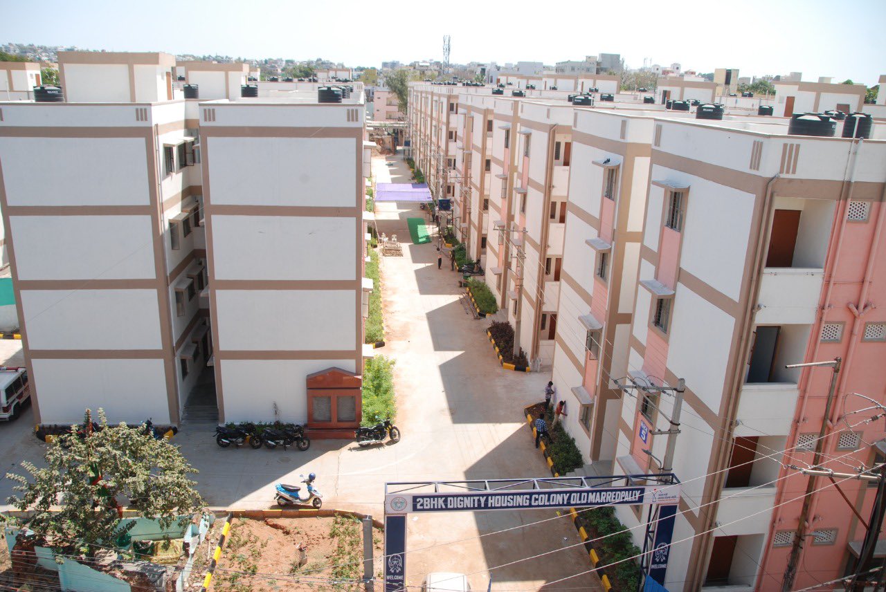 KTR inaugurates 2BHK housing units at Old Marredpally