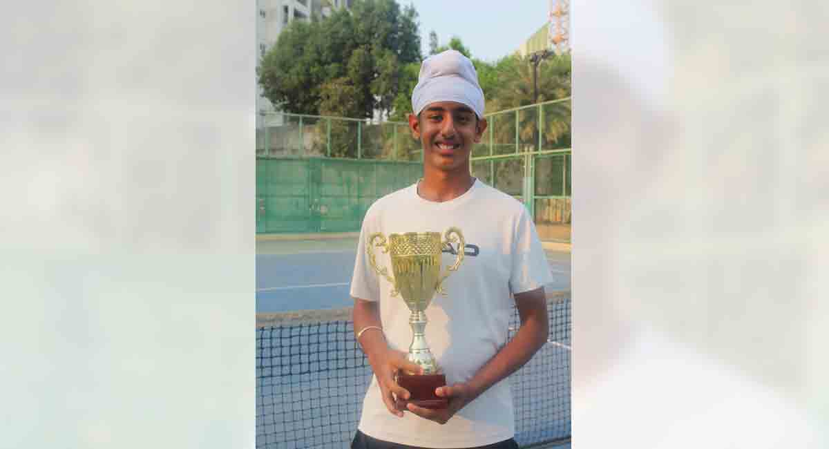 Tejas Singh clinches tennis title at Sania Mirza Academy