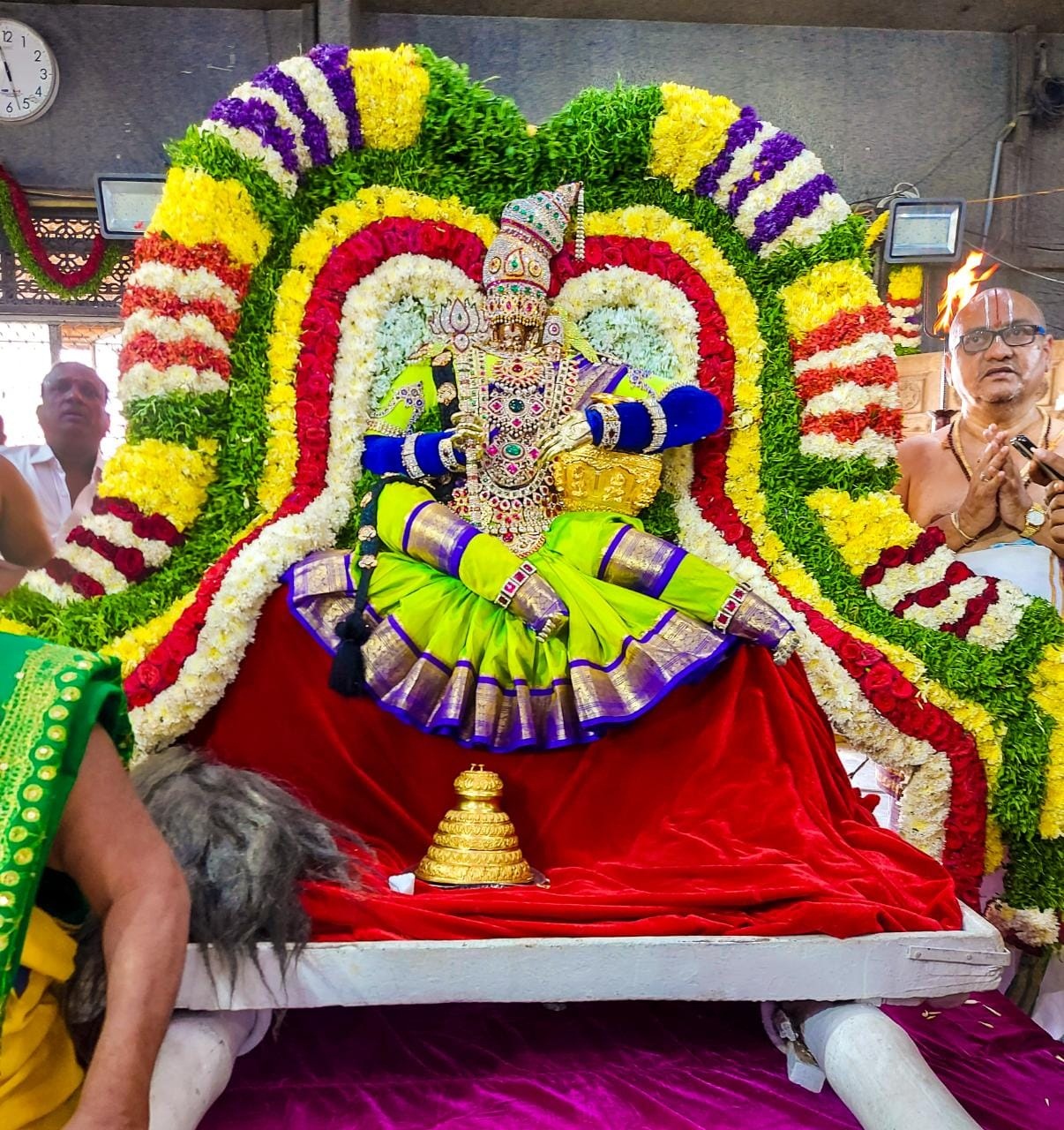 Yadadri Lakshminarsimha Swamy dazzles as Jaganmohini on 7th day of brahmostavams