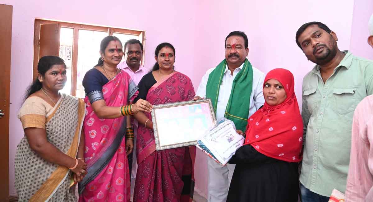 Forty one 2BHK houses handed over to beneficiaries in Jagtial