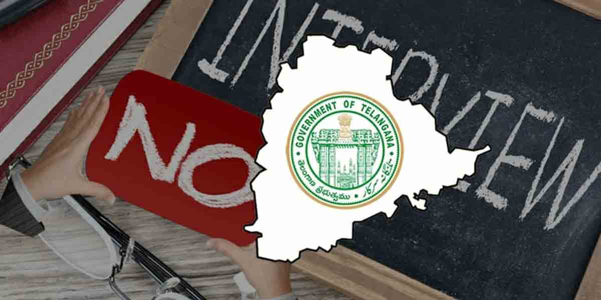 What are the interview-free government jobs in Telangana?