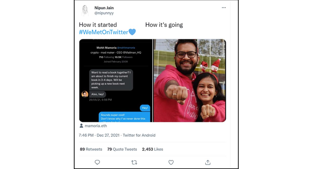 Booklovers who met on twitter are soon to be husband and wife