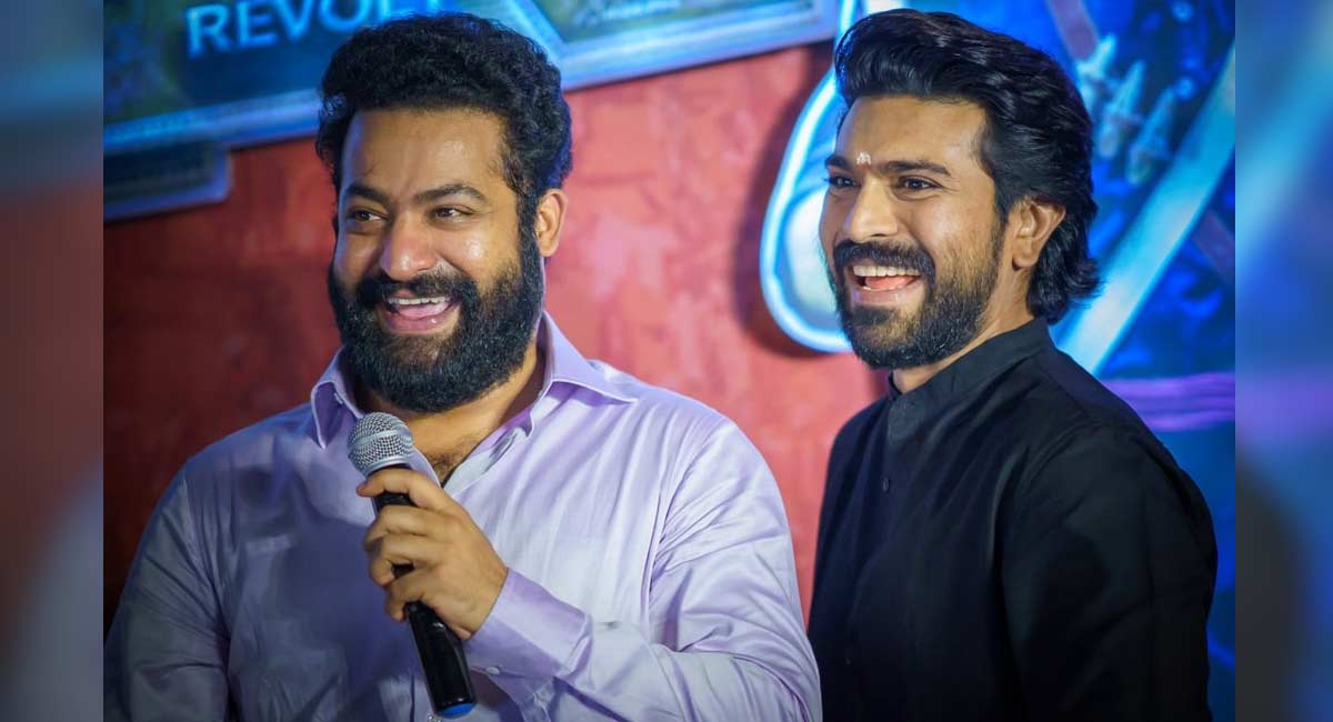 Charan comes to aid of Jr NTR when journo asks him a tough question