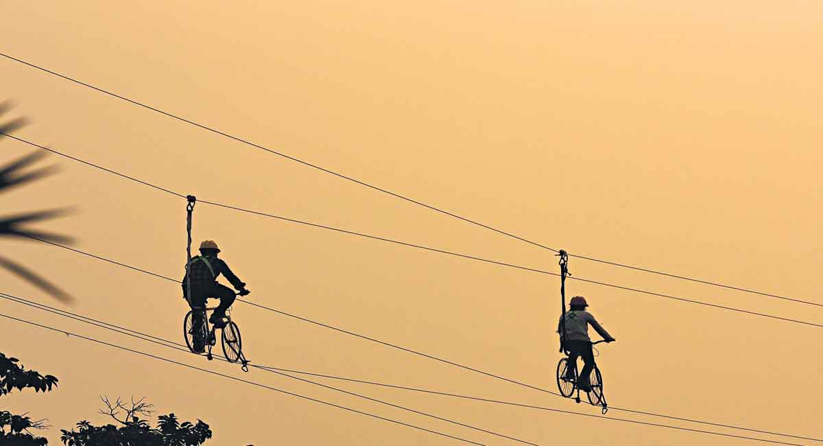 Hyderabad’s first-ever sky cycling on Necklace Road