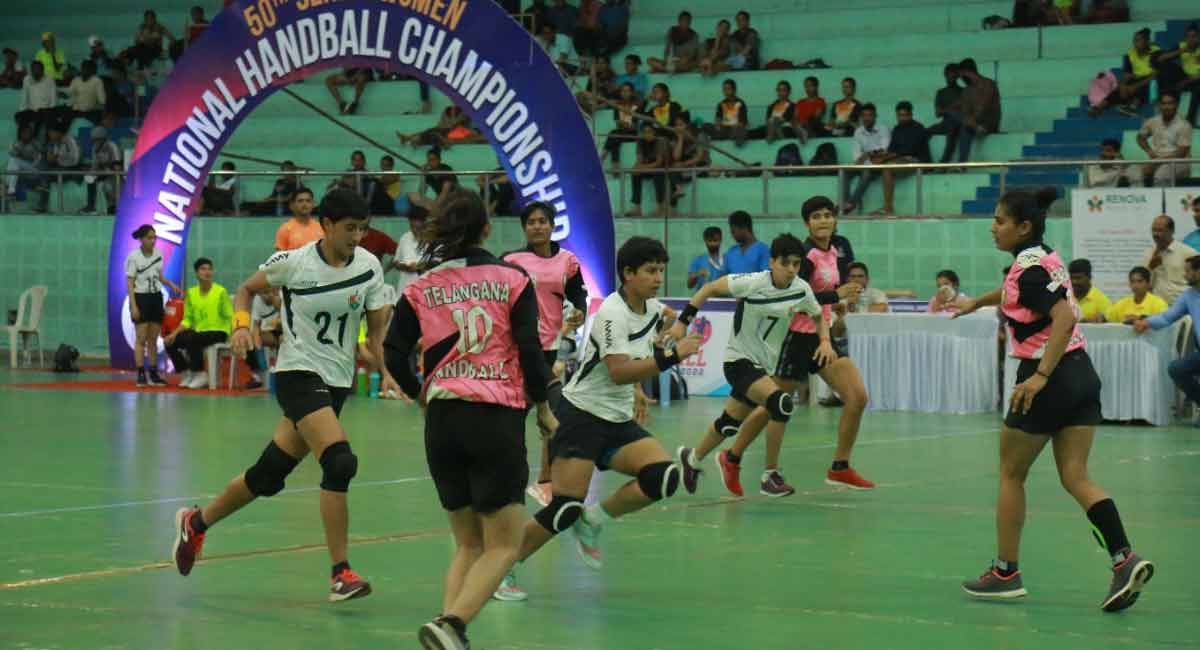 National Handball Championship: Telangana women loses in semis, settles for bronze