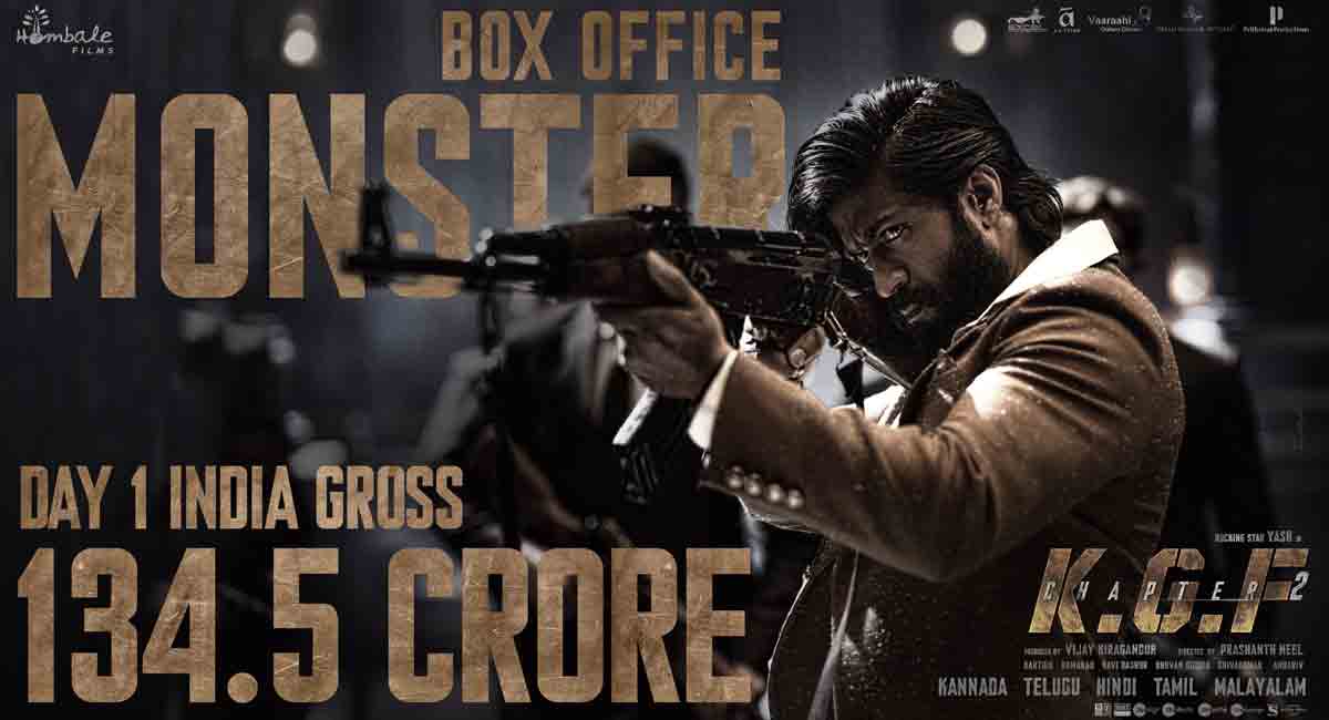 ‘KGF: Chapter 2’ emerges as India’s highest ever day 1 earner
