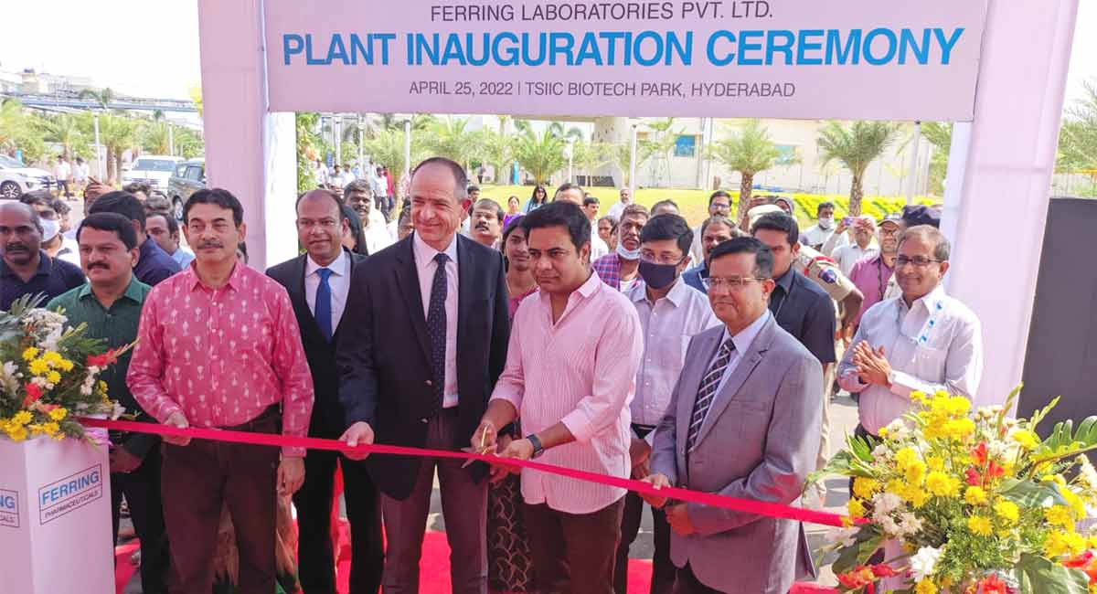 KT Rama Rao inaugurates Ferring Laboratories’ plant at Genome Valley