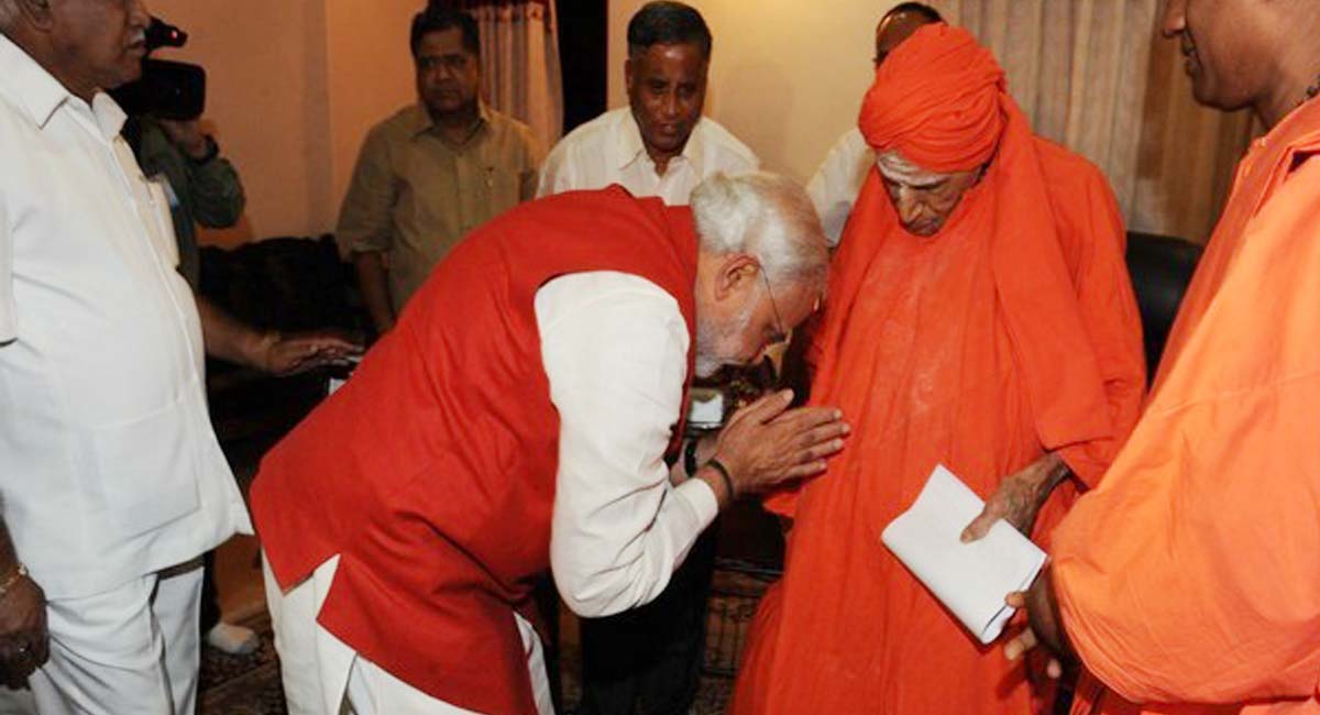 Modi pays homage to Shivakumara Swami on his 115th birth anniversary