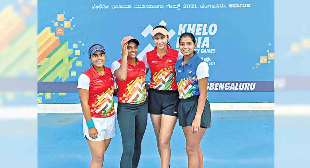OU tennis team thrashes Jadavpur University at Khelo India University Games