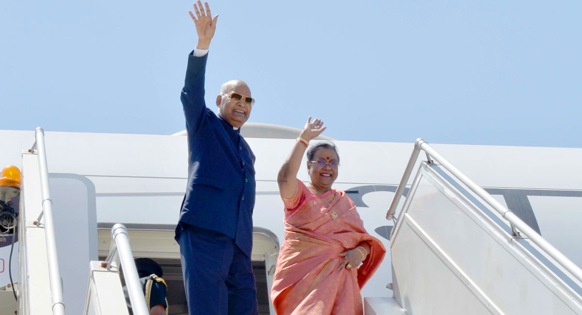 President Ram Nath Kovind emplanes for Turkmenistan on 3-day visit