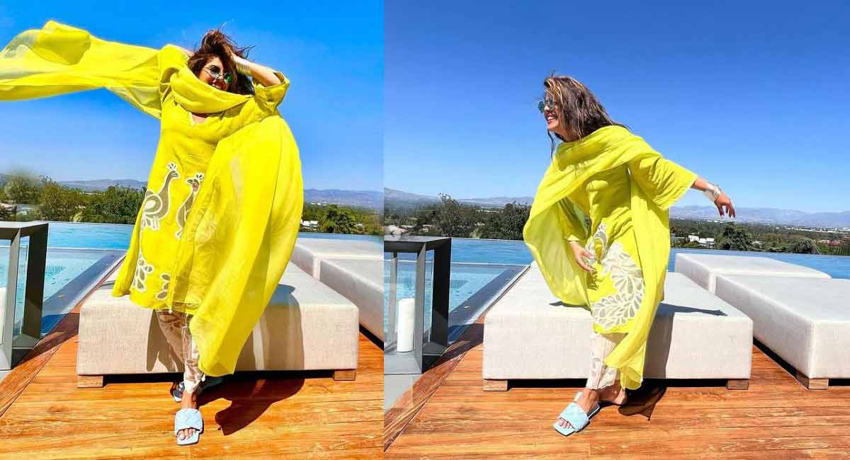 Priyanka Chopra looks blissful in yellow kurta set, leaves netizens in awe