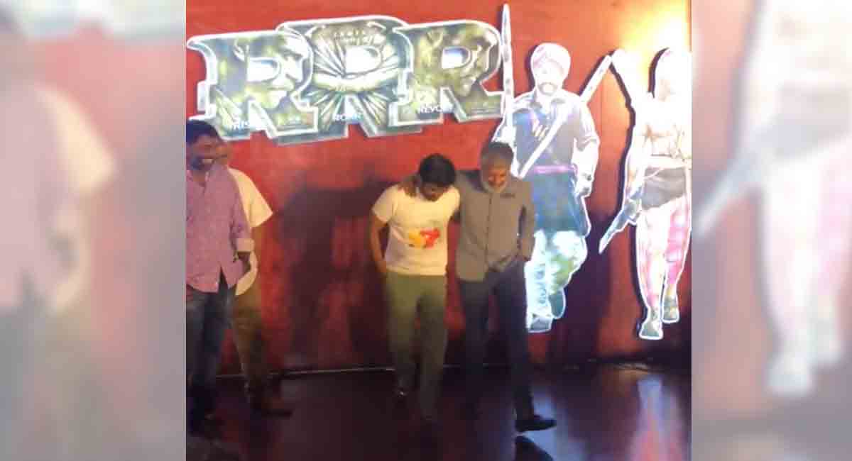 Rajamouli keeps his promise, shakes leg at ‘RRR’ success bash