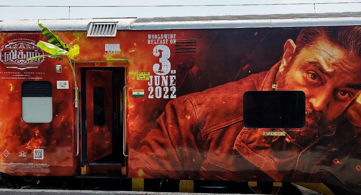 Seven train engines painted with Kamal Haasan-starrer ‘Vikram’ creatives