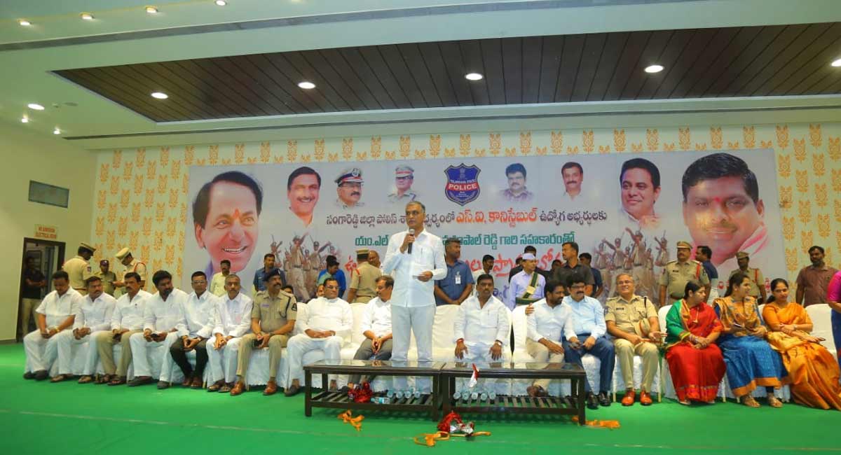 Job notifications for 20,000 police jobs shortly: Harish Rao