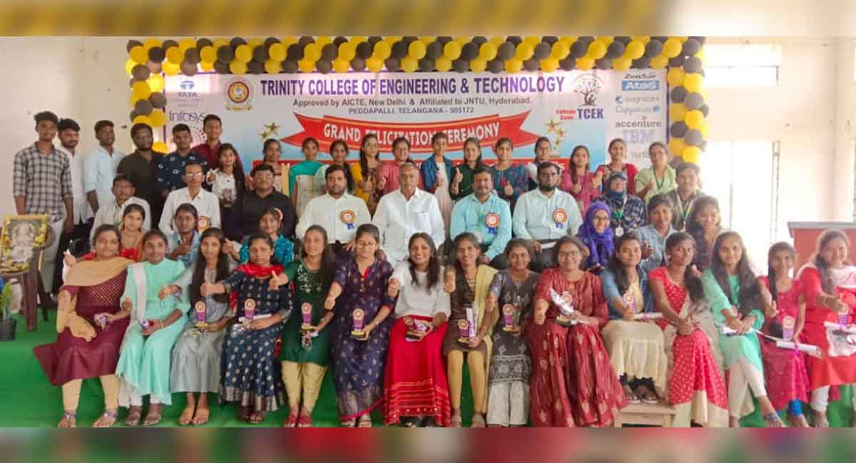 Peddapalli: 76 Trinity students get placement in MNCs