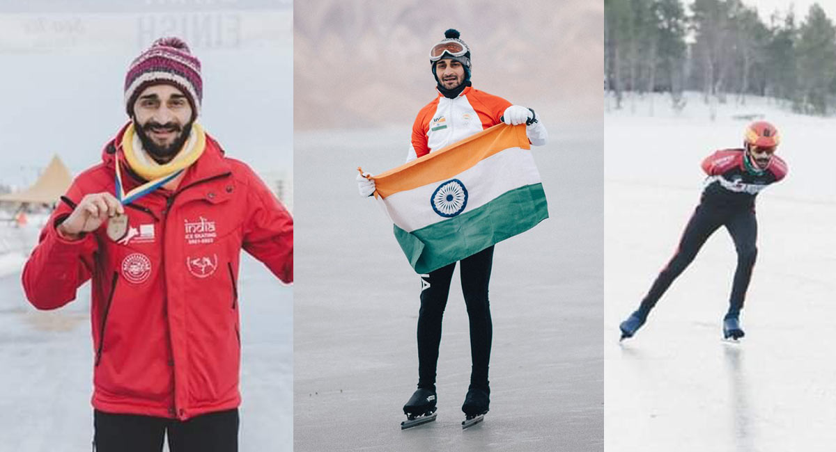 Vishwaraj Jadeja becomes the first Indian athlete to skate 100 kms nonstop on the Frozen Sea of Sweden